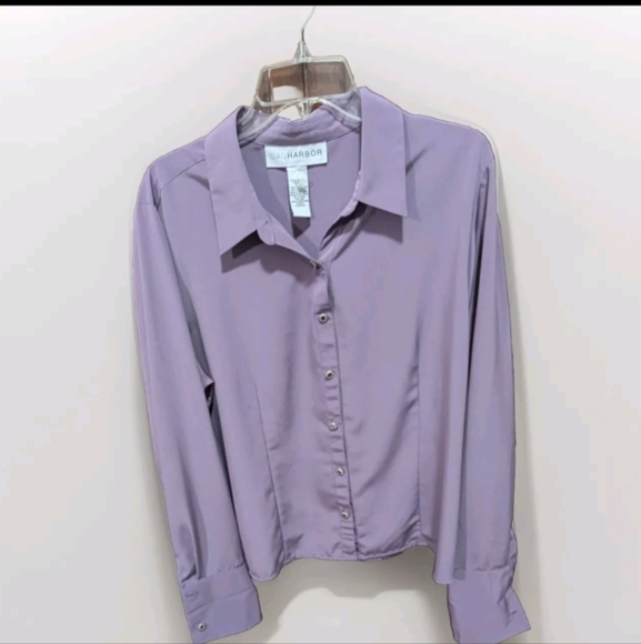 Sag Harbor Always in Style Button Down Shirt Size 18 Button Cuff Sleeves - Picture 2 of 16